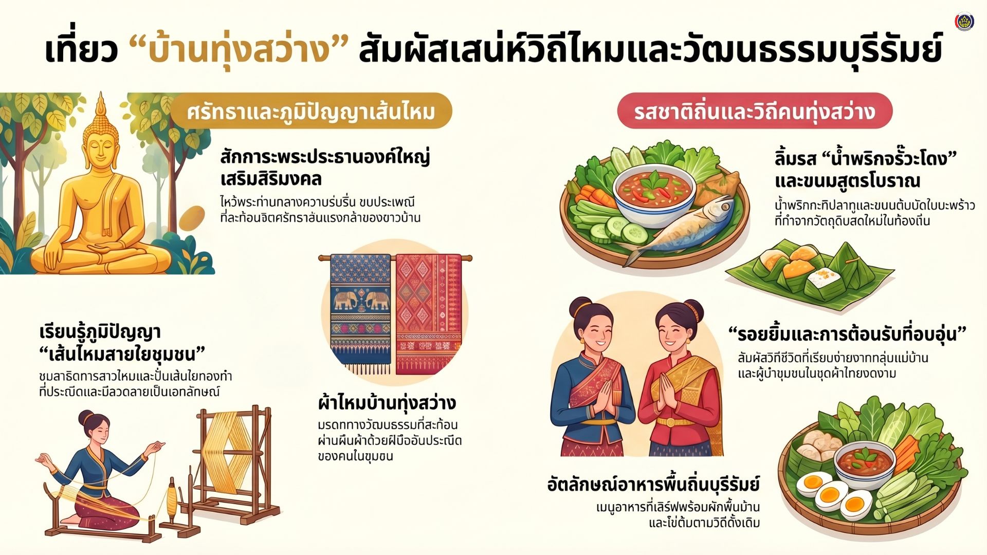 CDD KRASANG : GROWTH TEAM KRASANG PLUS พช.กระสัง ชวนปักหมุดเช็คอิน "เส้นทางท่องเที่ยว OTOP นวัตวิถี บ้านทุ่งสว่าง" สัมผัสเสน่ห์ภูมิปัญญาและวิถีชุมชน