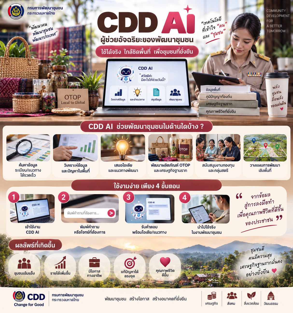 ✨ CDD KRASANG : GROWTH TEAM KRASANG PLUS ✨ 🤖🌱 พช.กระสัง ชวนเปิดประสบการณ์ “CDD AI” ผู้ช่วยอัจฉริยะของพัฒนาชุมชน ใช้ได้จริง ใกล้ชิดพื้นที่ เพื่อชุมชนที่ยั่งยืน